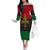Pan African Ankh Family Matching Off Shoulder Long Sleeve Dress and Hawaiian Shirt - Wonder Print Shop
