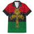 Pan African Ankh Family Matching Off Shoulder Short Dress and Hawaiian Shirt - Wonder Print Shop