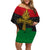 Pan African Ankh Family Matching Off Shoulder Short Dress and Hawaiian Shirt - Wonder Print Shop