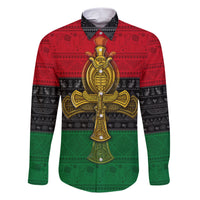 Pan African Ankh Family Matching Short Sleeve Bodycon Dress and Hawaiian Shirt - Wonder Print Shop