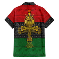 Pan African Ankh Family Matching Summer Maxi Dress and Hawaiian Shirt - Wonder Print Shop
