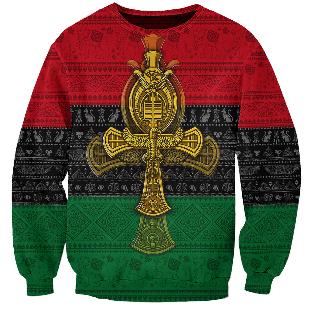 Pan African Ankh Sweatshirt - Wonder Print Shop
