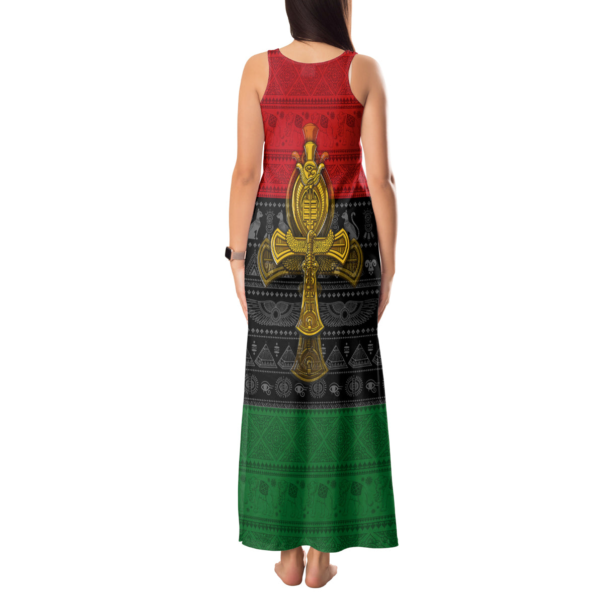Pan African Ankh Tank Maxi Dress - Wonder Print Shop