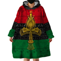 Pan African Ankh Wearable Blanket Hoodie - Wonder Print Shop