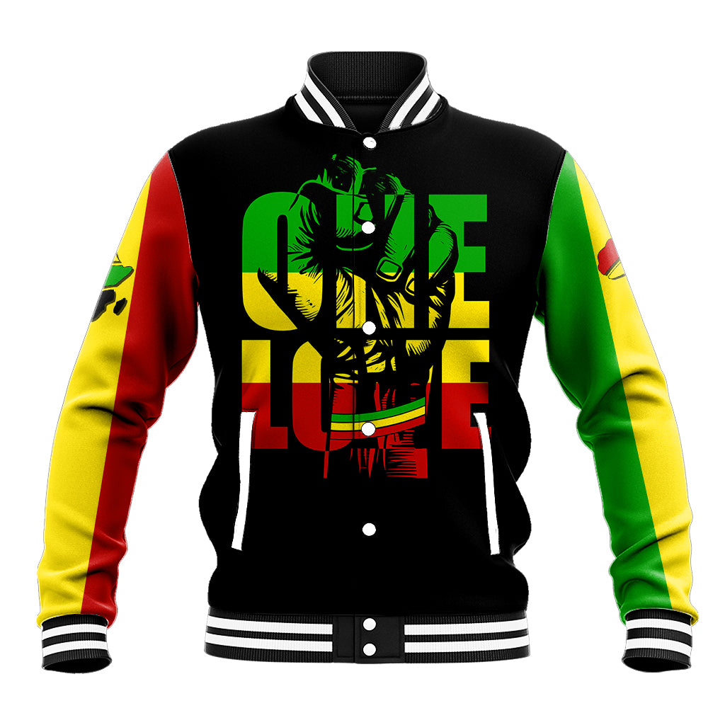 Reggae One Love Baseball Jacket African - Wonder Print Shop