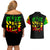 Reggae One Love Couples Matching Off Shoulder Short Dress and Hawaiian Shirt African - Wonder Print Shop