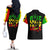 Reggae One Love Couples Matching Off The Shoulder Long Sleeve Dress and Hawaiian Shirt African - Wonder Print Shop