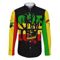 Reggae One Love Family Matching Short Sleeve Bodycon Dress and Hawaiian Shirt African - Wonder Print Shop