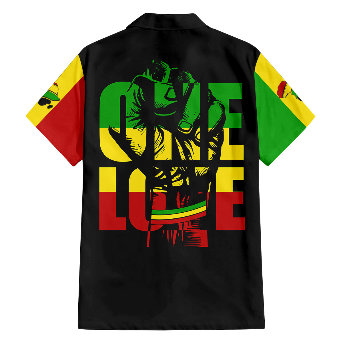 Reggae One Love Family Matching Tank Maxi Dress and Hawaiian Shirt African - Wonder Print Shop