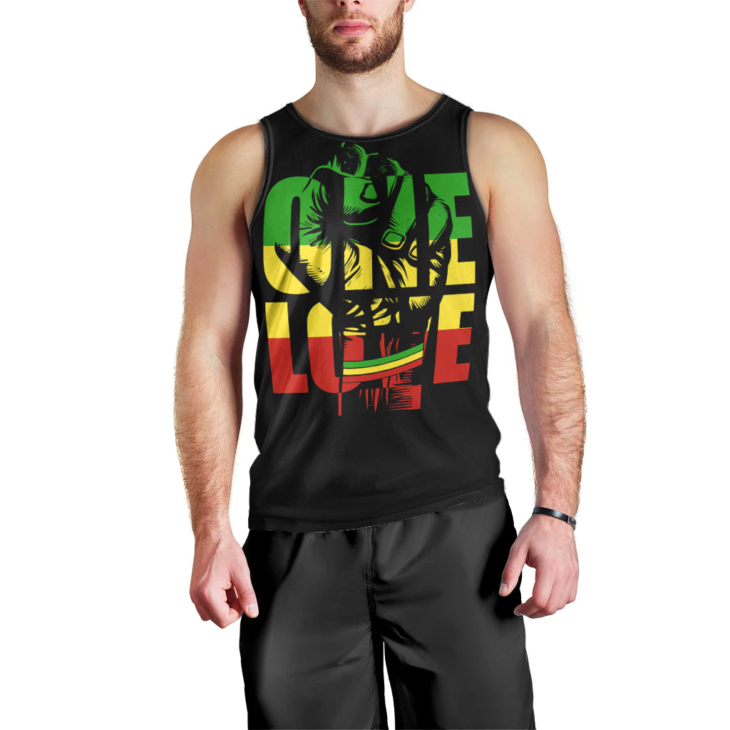 Reggae One Love Men Tank Top African - Wonder Print Shop