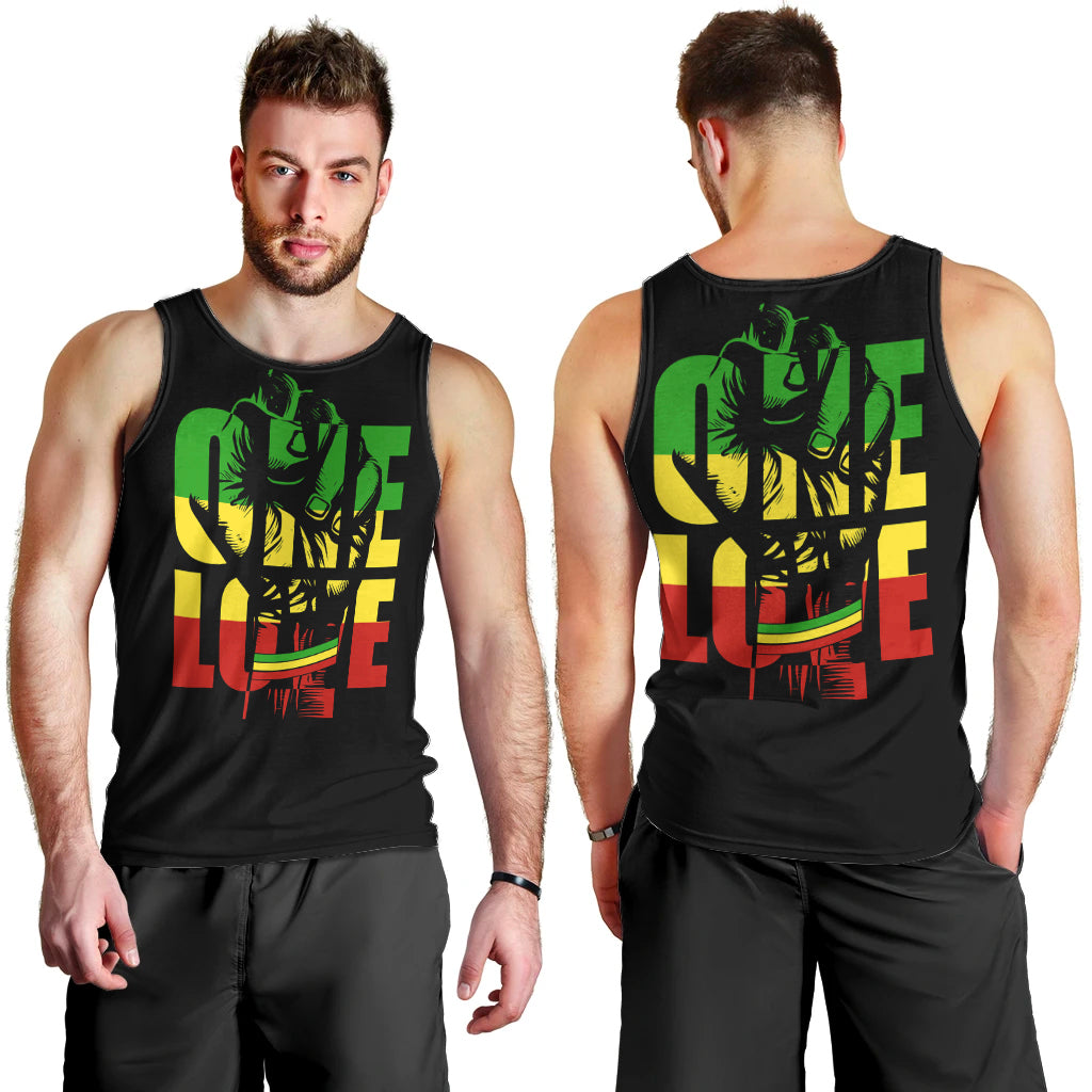 Reggae One Love Men Tank Top African - Wonder Print Shop