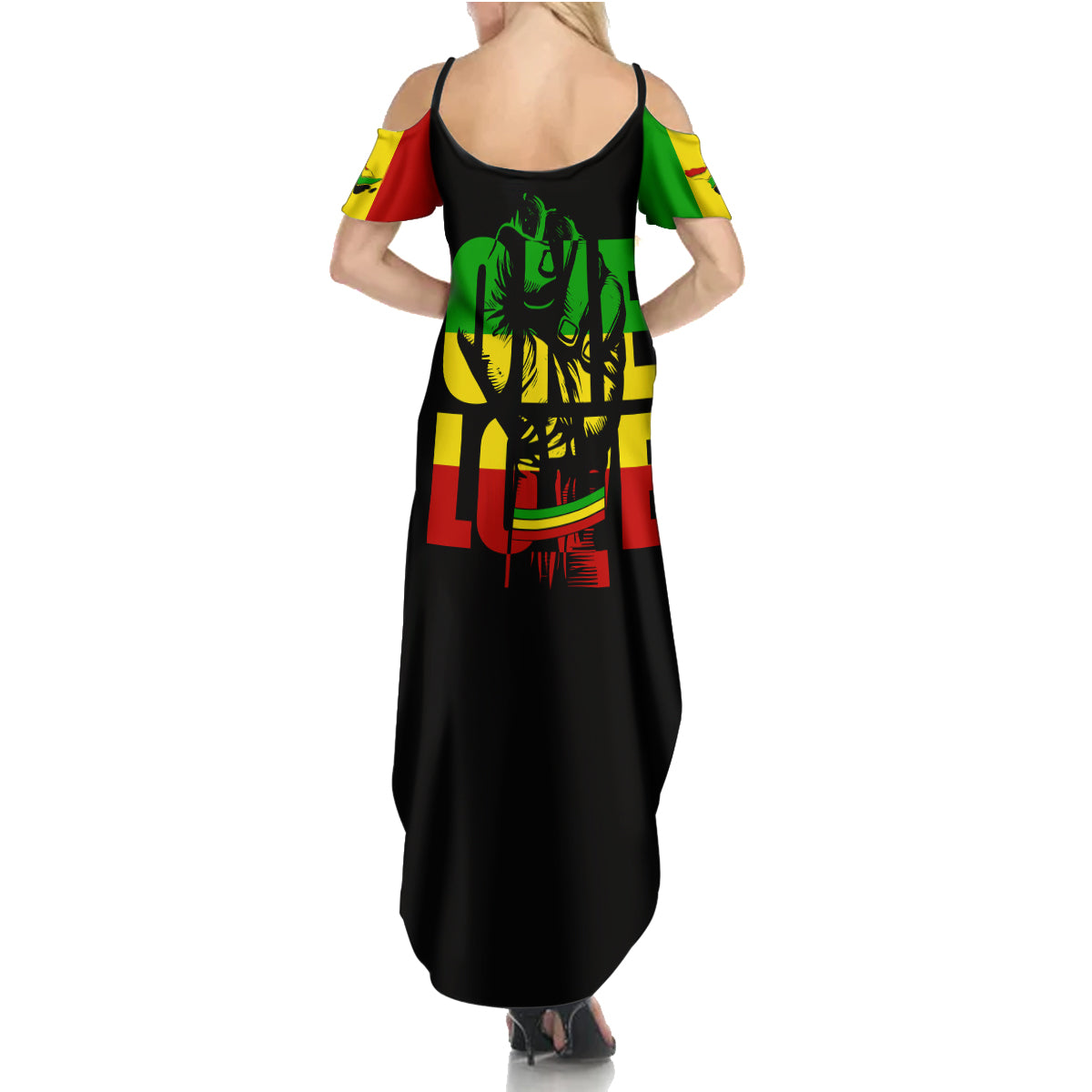 party reggae dress Rasta Reggae Rastafari Bob Marley One Love Jamaica Pride Red Green Yellow Dress