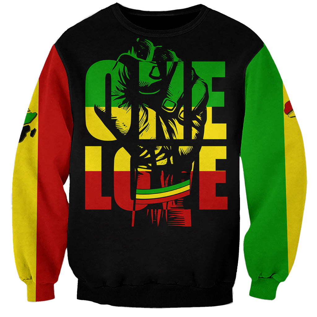 Reggae One Love Sweatshirt African - Wonder Print Shop