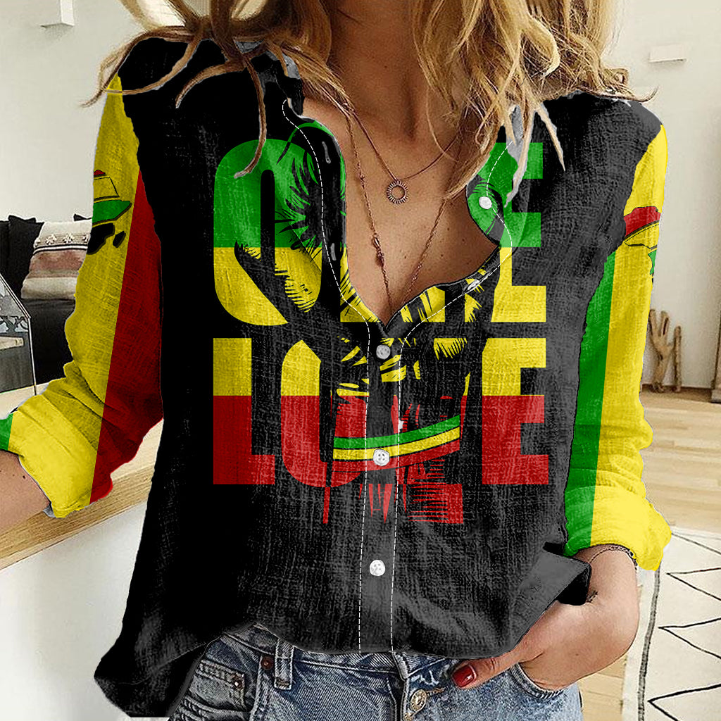 Reggae One Love Women Casual Shirt African - Wonder Print Shop