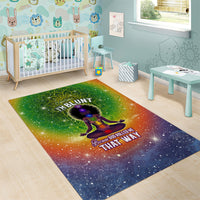 I'm Blunt African Area Rug Black Women Mandala - Wonder Print Shop