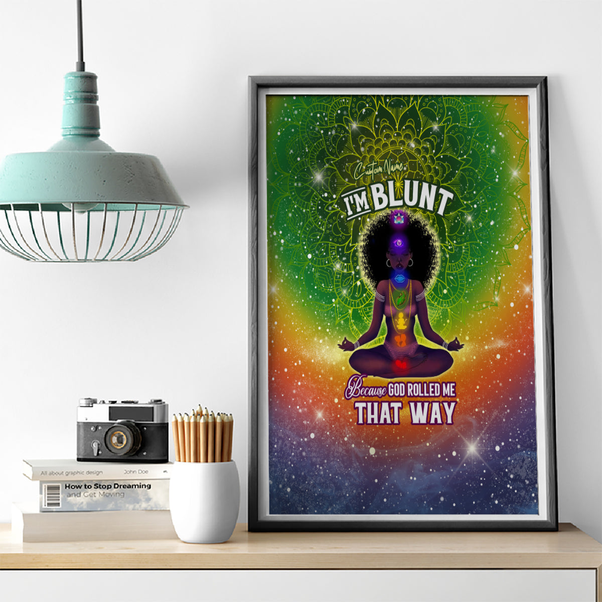 I'm Blunt African Canvas Wall Art Black Women Mandala - Wonder Print Shop