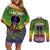 I'm Blunt African Couples Matching Off Shoulder Short Dress and Long Sleeve Button Shirt Black Women Mandala - Wonder Print Shop