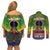 I'm Blunt African Couples Matching Off Shoulder Short Dress and Long Sleeve Button Shirt Black Women Mandala - Wonder Print Shop