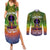 I'm Blunt African Couples Matching Summer Maxi Dress and Long Sleeve Button Shirt Black Women Mandala - Wonder Print Shop
