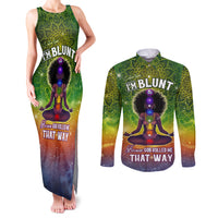 I'm Blunt African Couples Matching Tank Maxi Dress and Long Sleeve Button Shirt Black Women Mandala - Wonder Print Shop