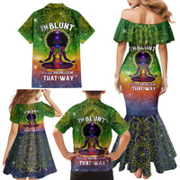 I'm Blunt African Family Matching Mermaid Dress and Hawaiian Shirt Black Women Mandala - Wonder Print Shop