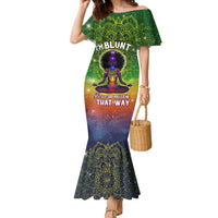 I'm Blunt African Family Matching Mermaid Dress and Hawaiian Shirt Black Women Mandala - Wonder Print Shop