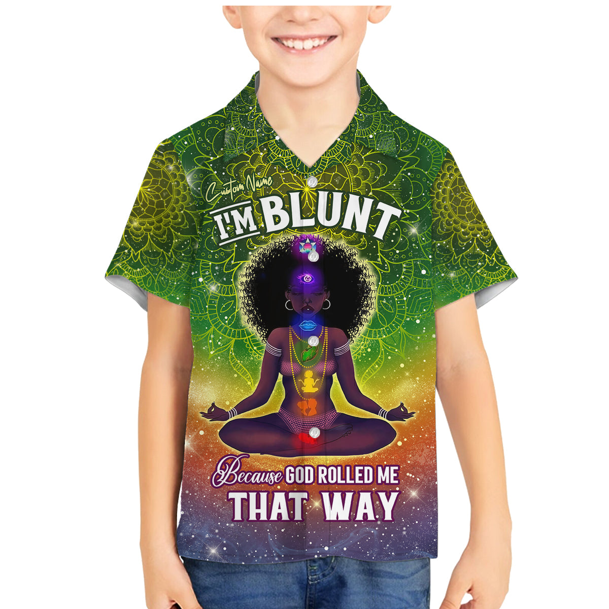 I'm Blunt African Family Matching Mermaid Dress and Hawaiian Shirt Black Women Mandala - Wonder Print Shop