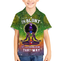 I'm Blunt African Family Matching Off Shoulder Short Dress and Hawaiian Shirt Black Women Mandala - Wonder Print Shop