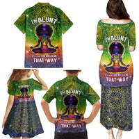 I'm Blunt African Family Matching Puletasi and Hawaiian Shirt Black Women Mandala - Wonder Print Shop