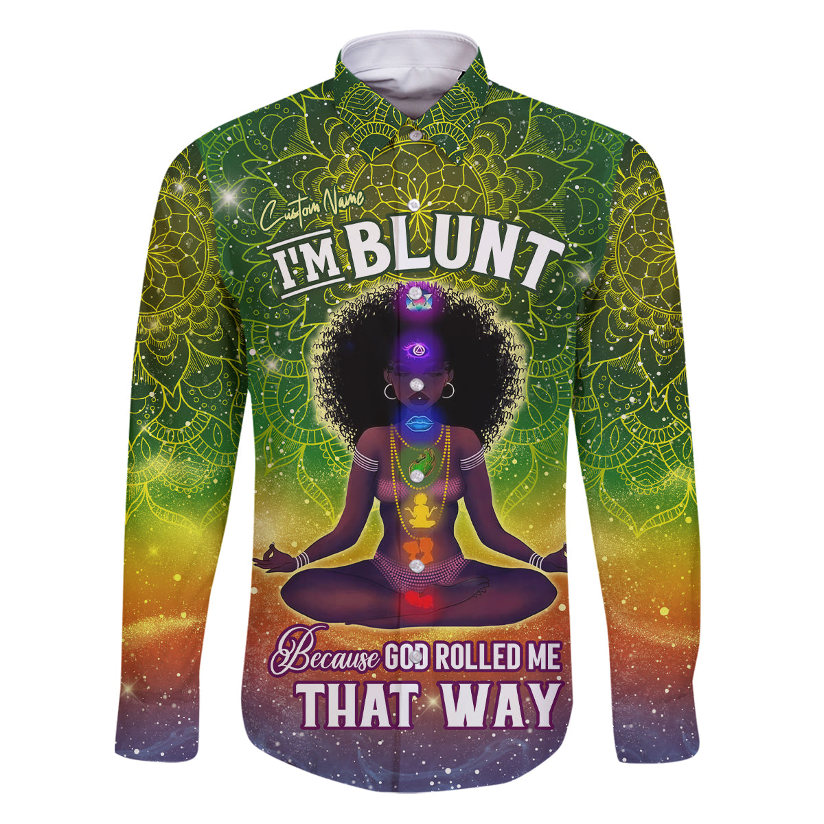 I'm Blunt African Family Matching Puletasi and Hawaiian Shirt Black Women Mandala - Wonder Print Shop