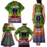 I'm Blunt African Family Matching Tank Maxi Dress and Hawaiian Shirt Black Women Mandala - Wonder Print Shop