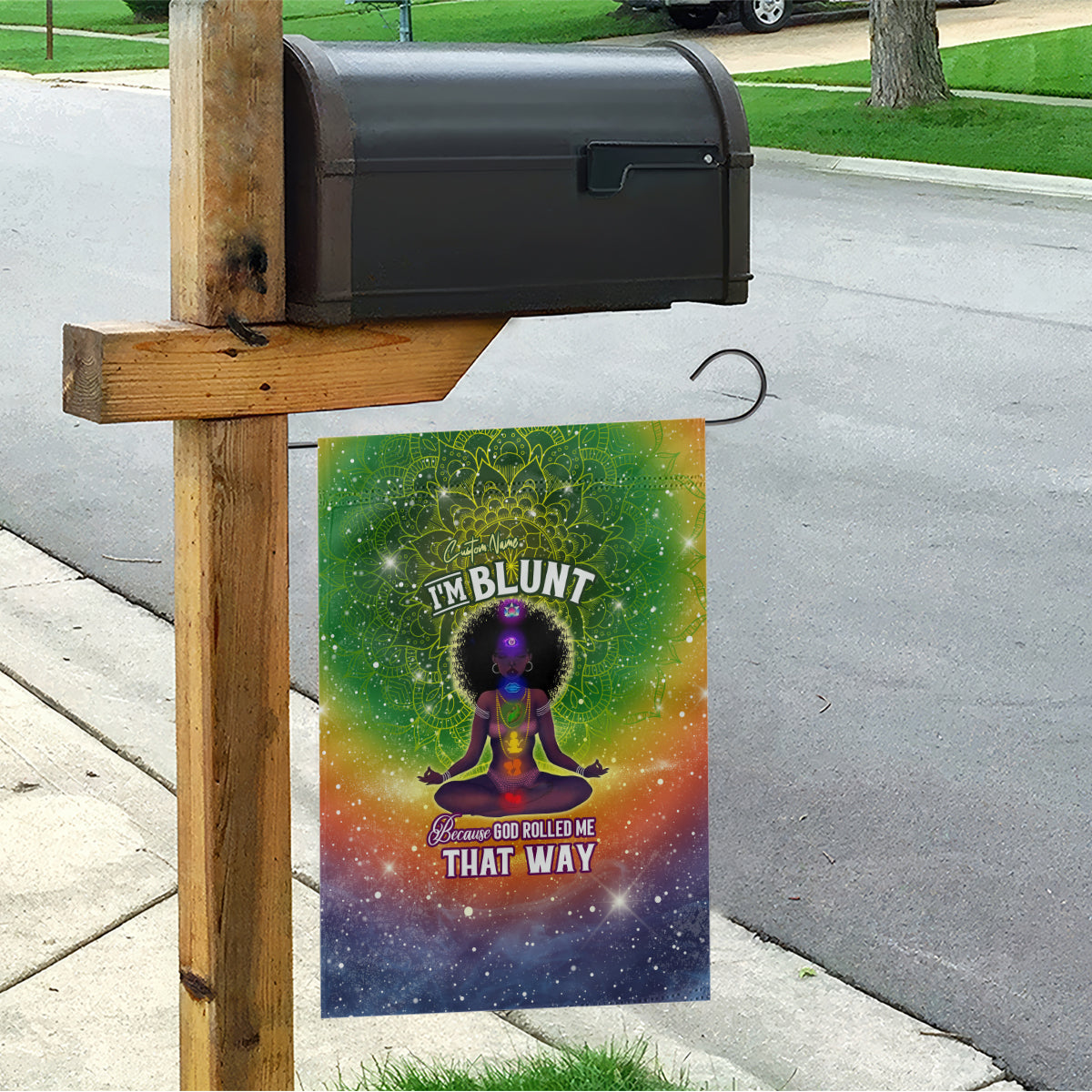 I'm Blunt African Garden Flag Black Women Mandala - Wonder Print Shop