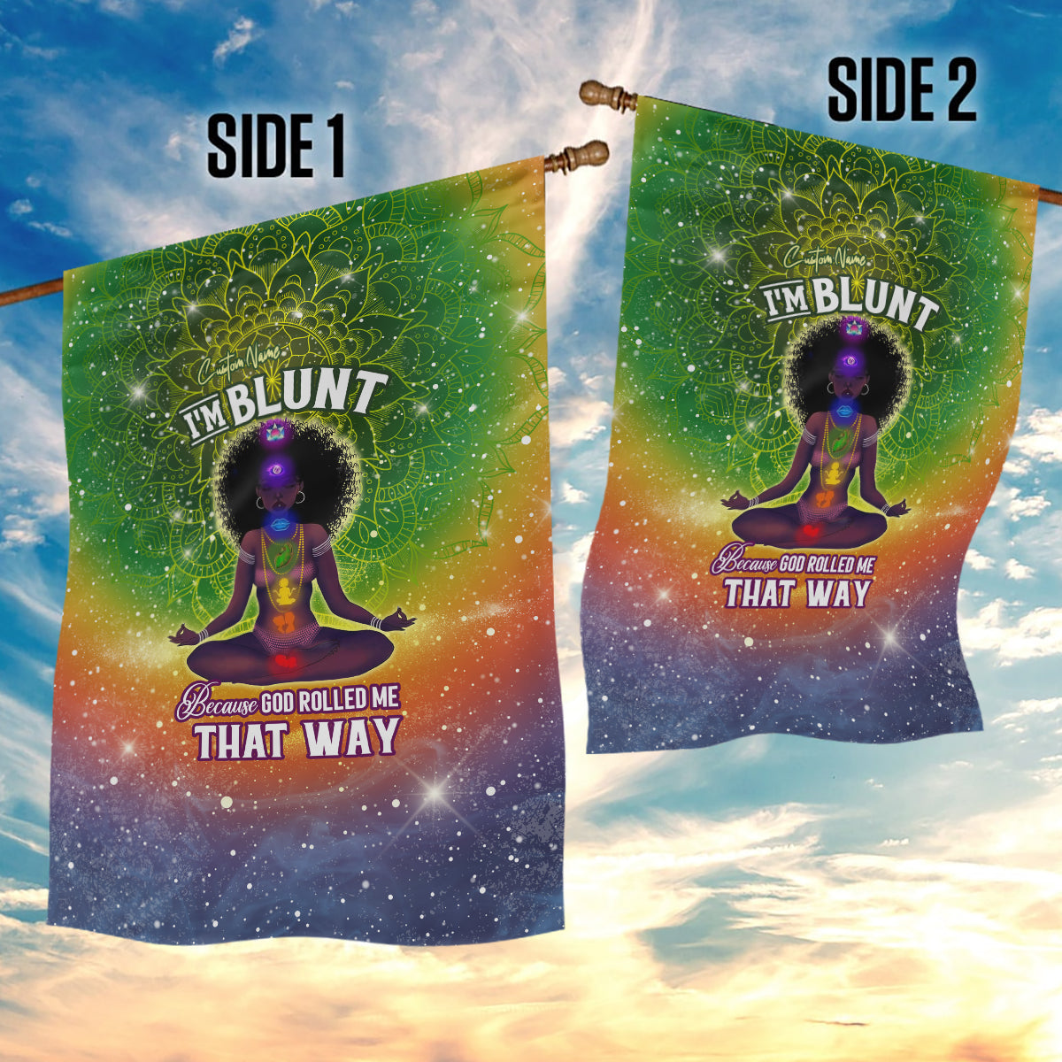 I'm Blunt African Garden Flag Black Women Mandala - Wonder Print Shop