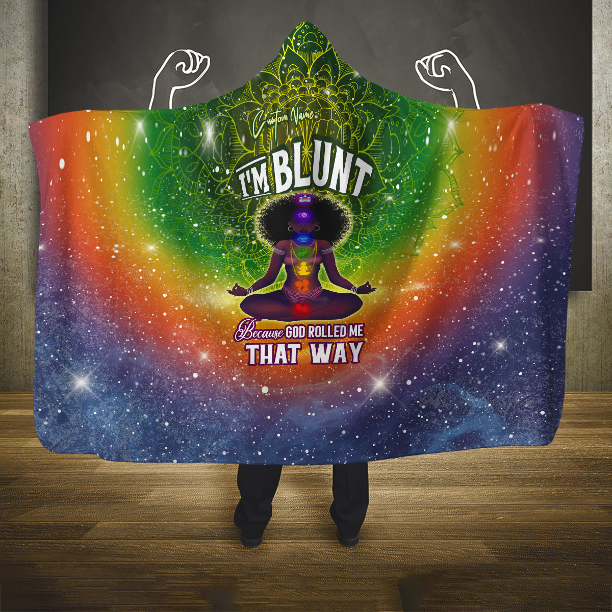 I'm Blunt African Hooded Blanket Black Women Mandala