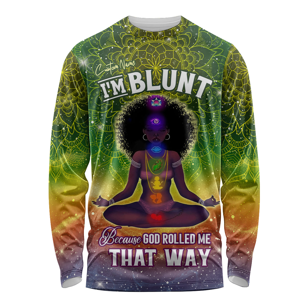 I'm Blunt African Long Sleeve Shirt Black Women Mandala - Wonder Print Shop