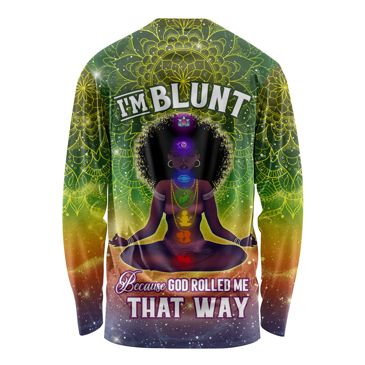 I'm Blunt African Long Sleeve Shirt Black Women Mandala - Wonder Print Shop