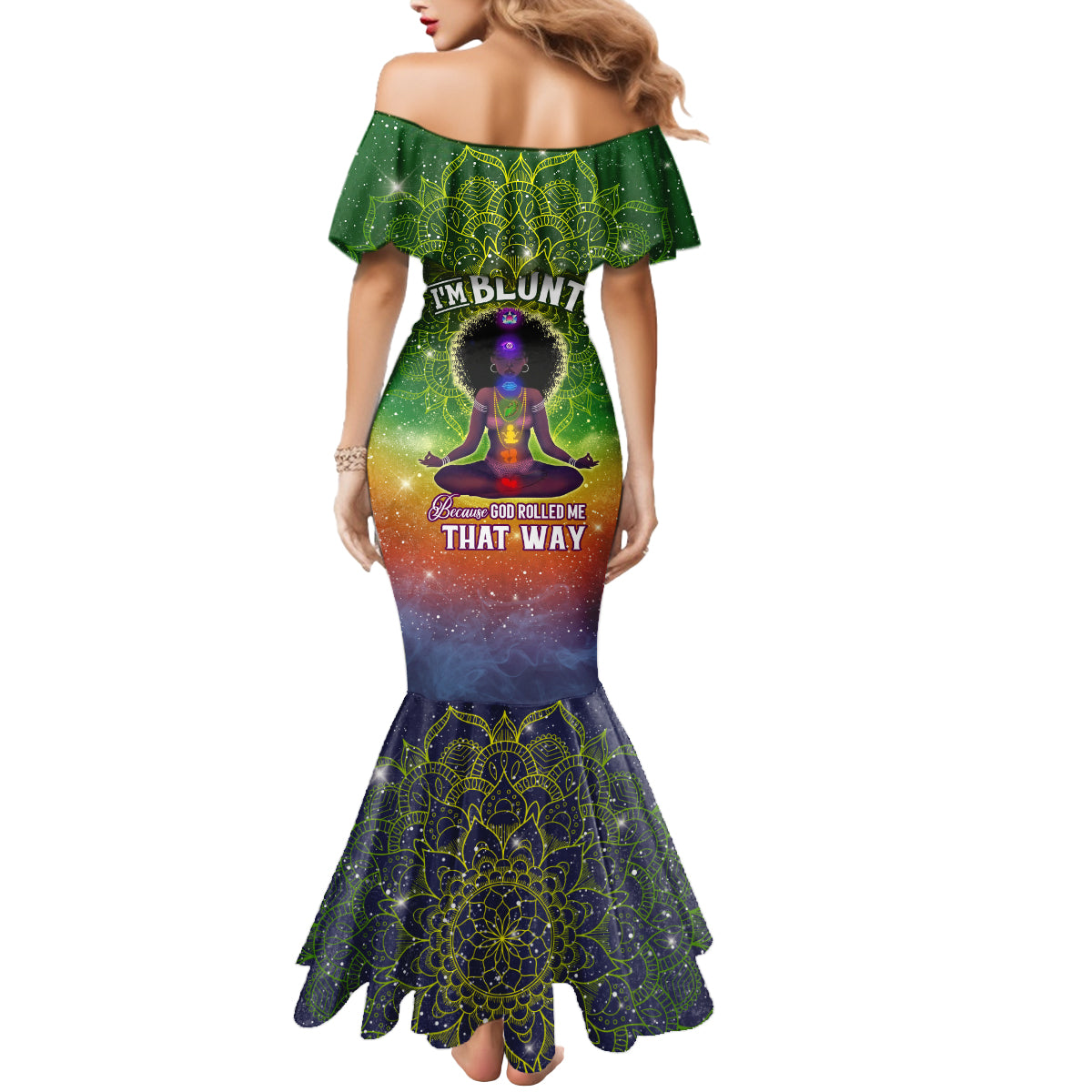I'm Blunt African Mermaid Dress Black Women Mandala - Wonder Print Shop