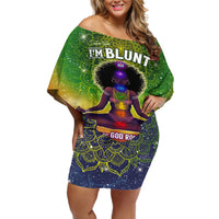 I'm Blunt African Off Shoulder Short Dress Black Women Mandala - Wonder Print Shop