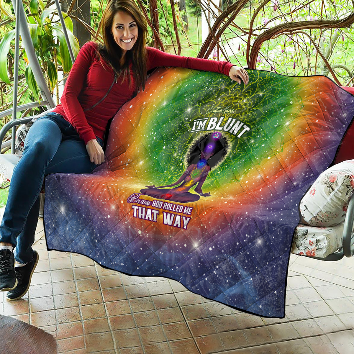 I'm Blunt African Quilt Black Women Mandala - Wonder Print Shop