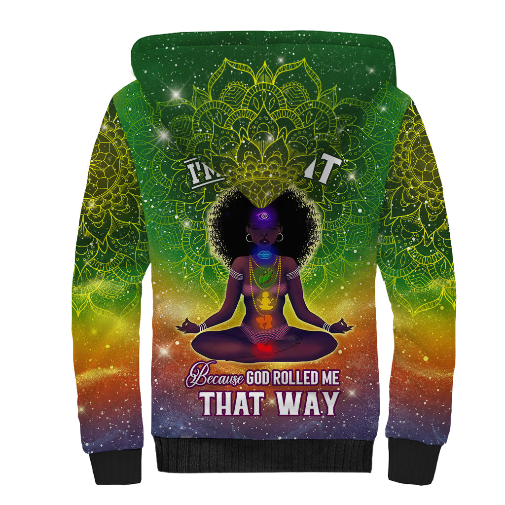 I'm Blunt African Sherpa Hoodie Black Women Mandala - Wonder Print Shop