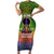 I'm Blunt African Short Sleeve Bodycon Dress Black Women Mandala - Wonder Print Shop