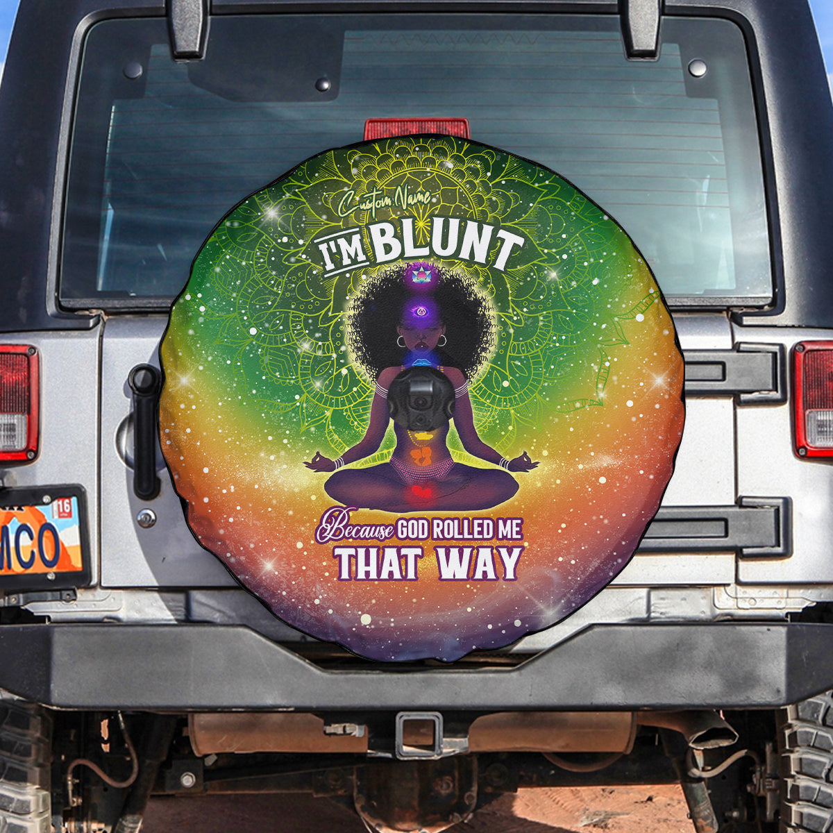 I'm Blunt African Spare Tire Cover Black Women Mandala - Wonder Print Shop