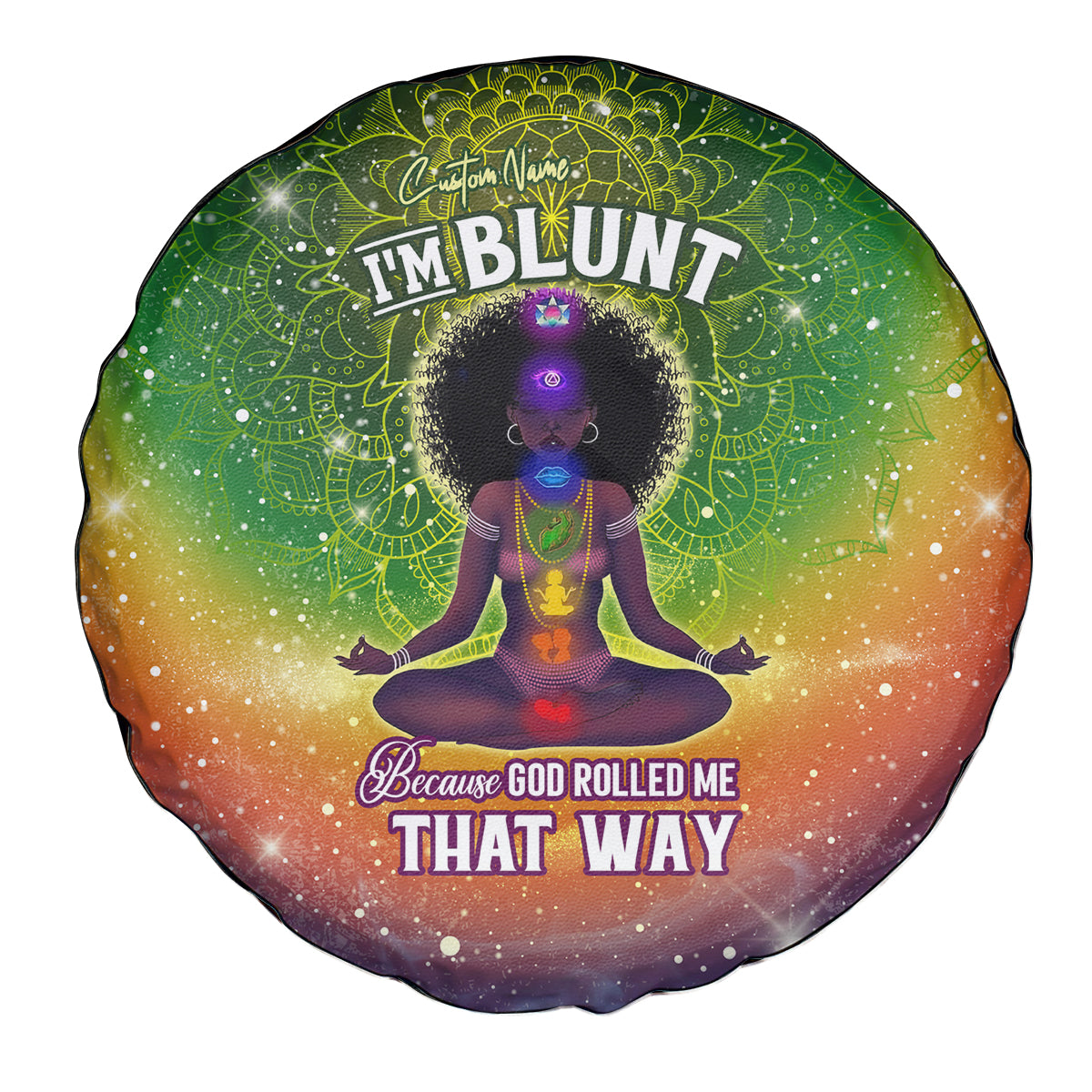 I'm Blunt African Spare Tire Cover Black Women Mandala - Wonder Print Shop