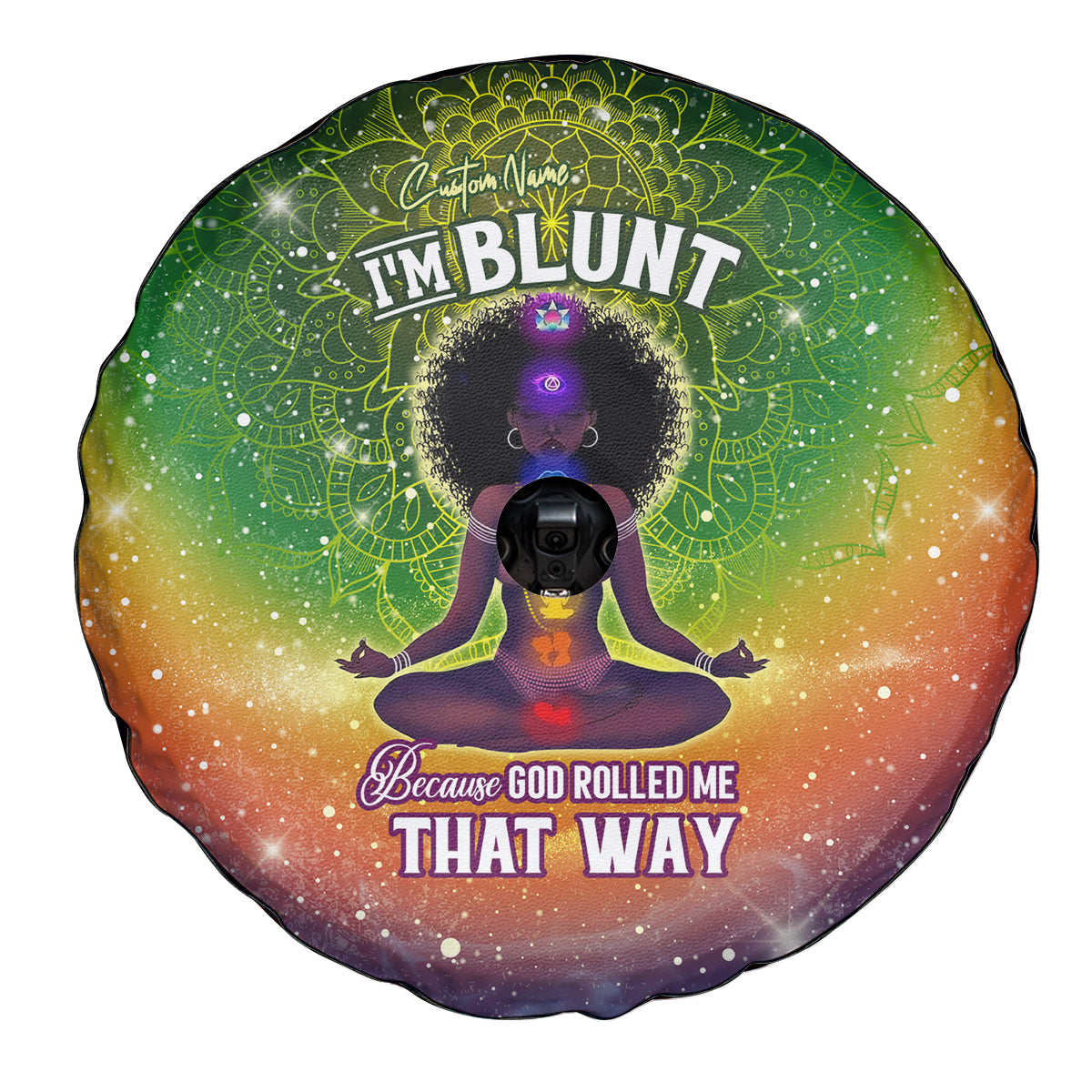 I'm Blunt African Spare Tire Cover Black Women Mandala - Wonder Print Shop