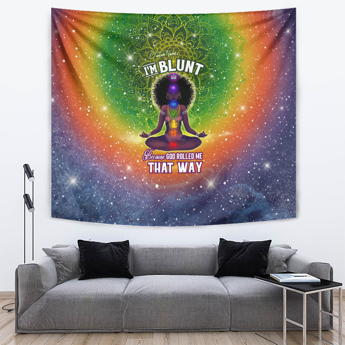 I'm Blunt African Tapestry Black Women Mandala - Wonder Print Shop