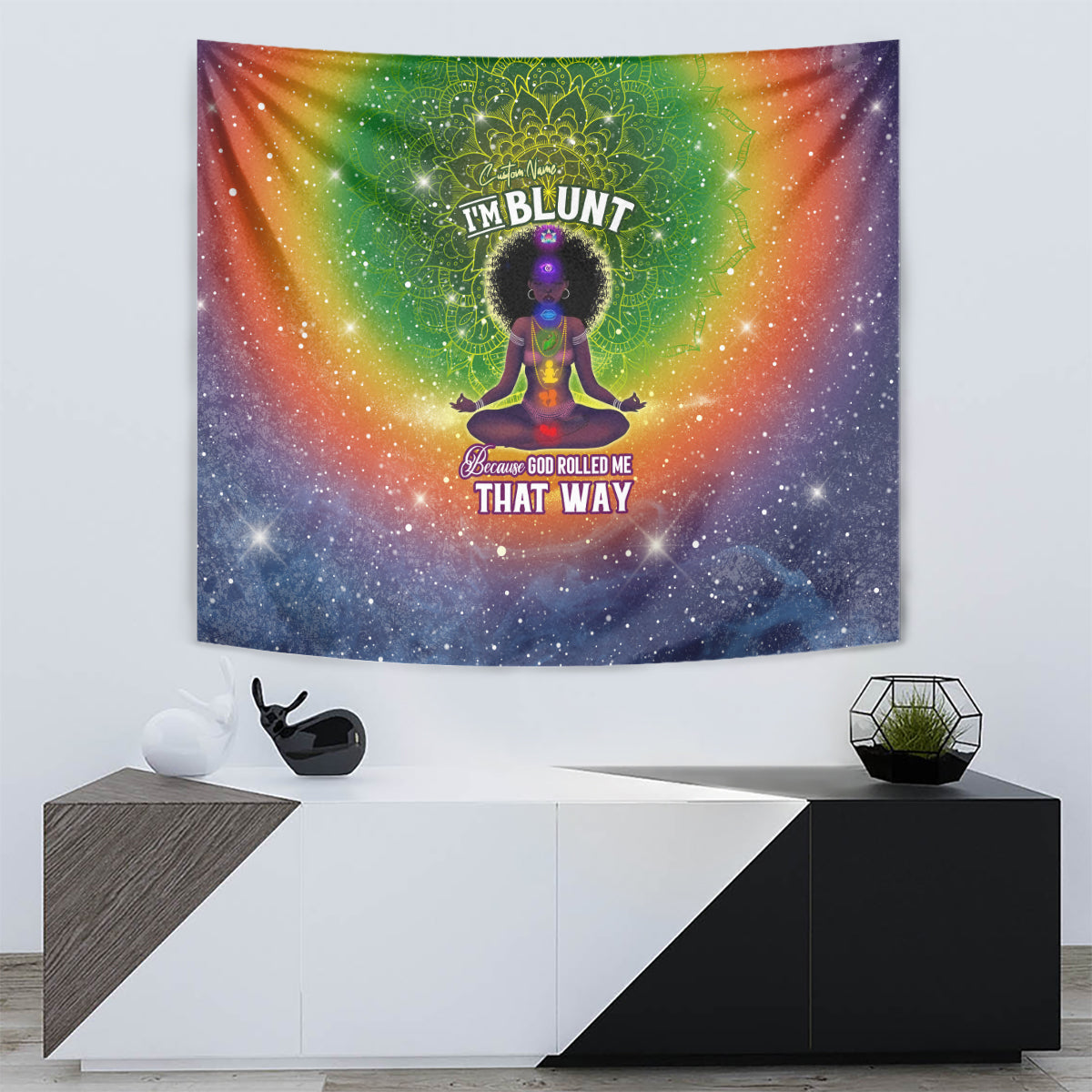 I'm Blunt African Tapestry Black Women Mandala - Wonder Print Shop