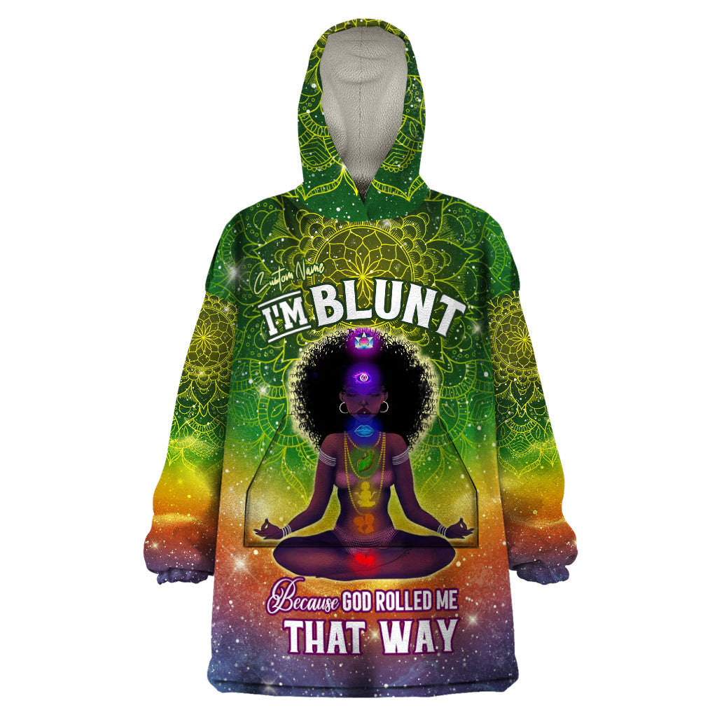 I'm Blunt African Wearable Blanket Hoodie Black Women Mandala - Wonder Print Shop