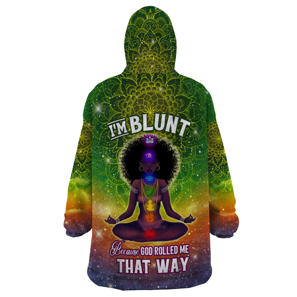 I'm Blunt African Wearable Blanket Hoodie Black Women Mandala - Wonder Print Shop
