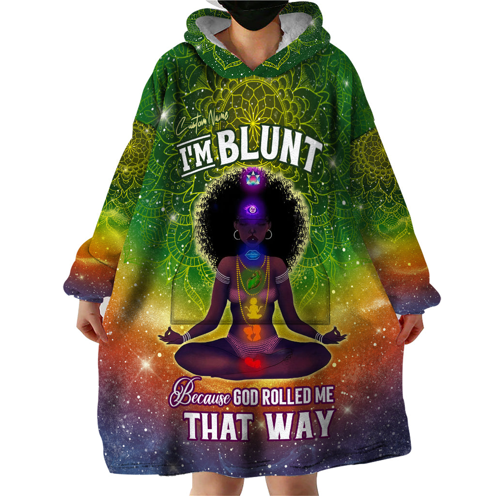 I'm Blunt African Wearable Blanket Hoodie Black Women Mandala - Wonder Print Shop