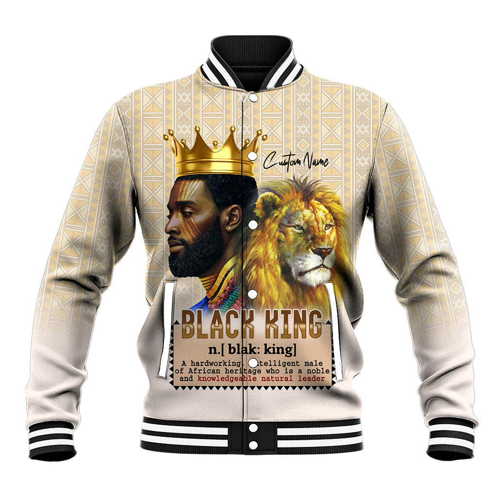 Lion Black King Baseball Jacket African Heritage - Wonder Print Shop